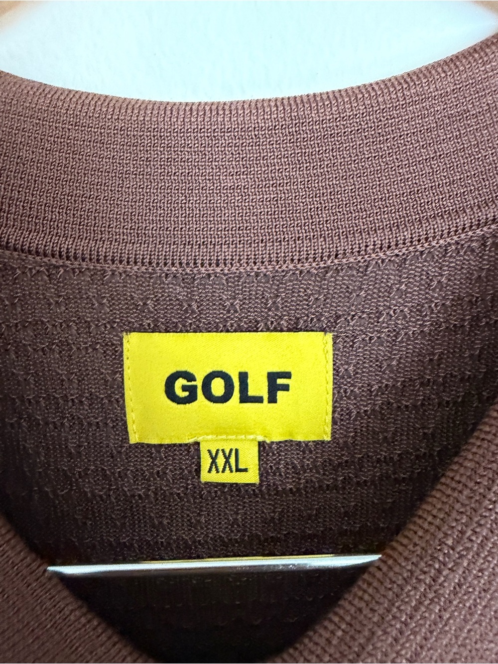 Golf Wang Caddy Stripped Polo Men Size XXL Brown Pink White Pullover - Picture 4 of 8
